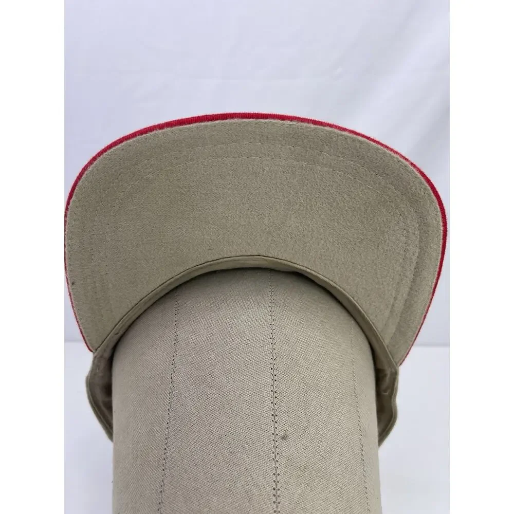 Vintage Dunlop Accept No Limits Golf Hat Cap Beige Strapback Adjustable Mens